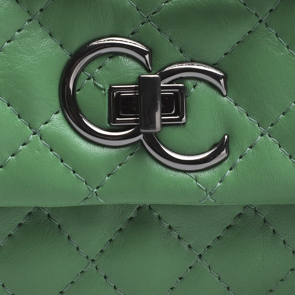 Bolsa Mini Matelassê Couro Verde - imagem 5