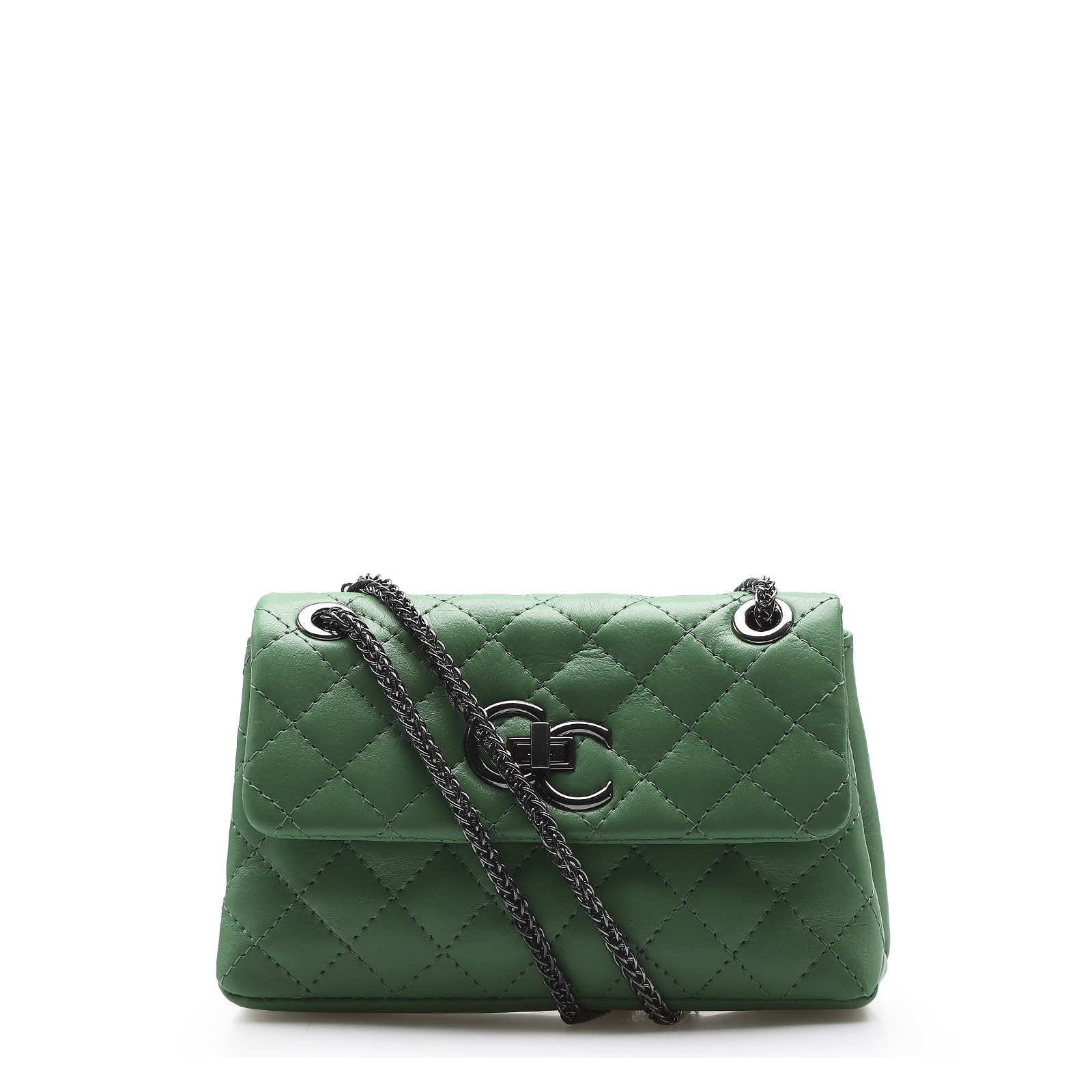 Bolsa Mini Matelassê Couro Verde