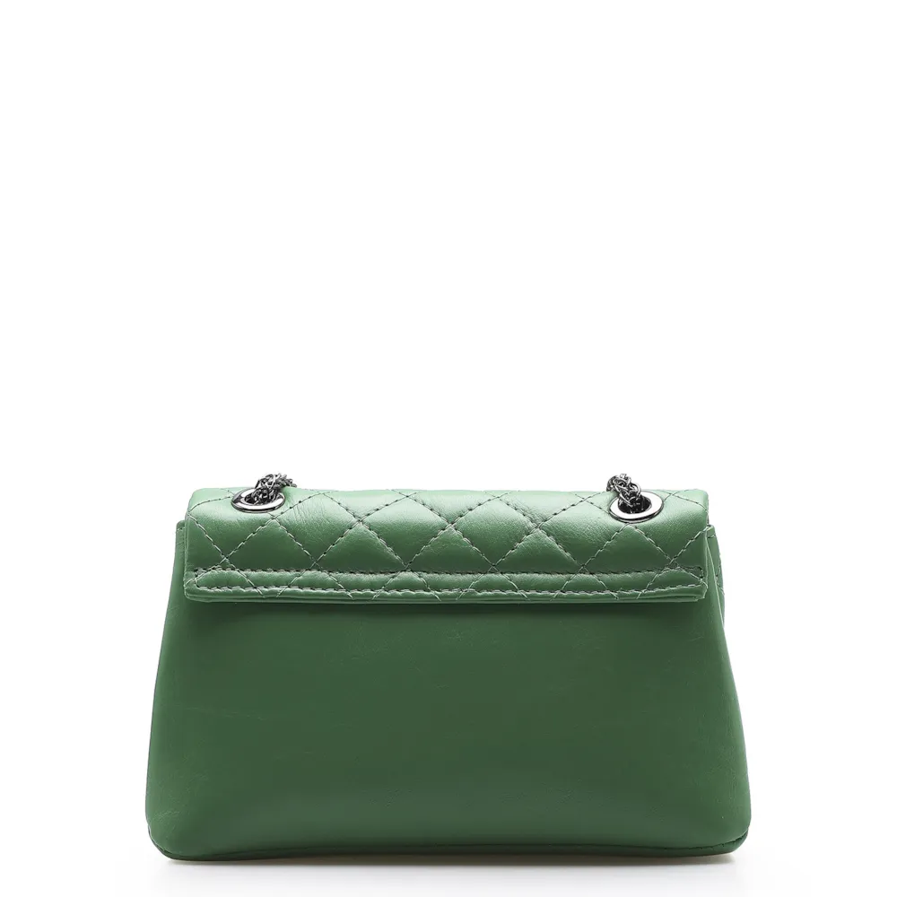 Bolsa Mini Matelassê Couro Verde - imagem 3