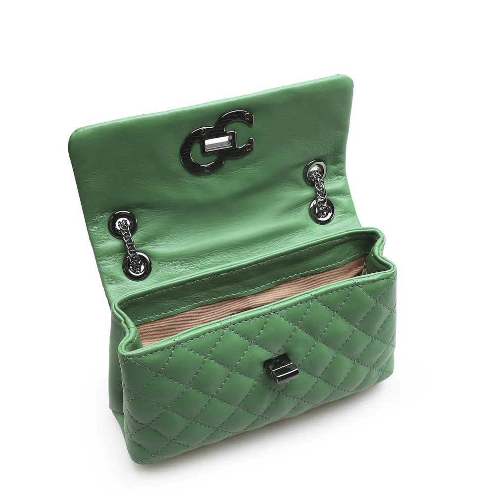 Bolsa Mini Matelassê Couro Verde - imagem 4