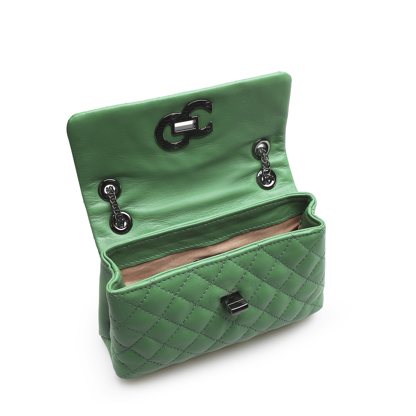Bolsa Mini Matelassê Couro Verde