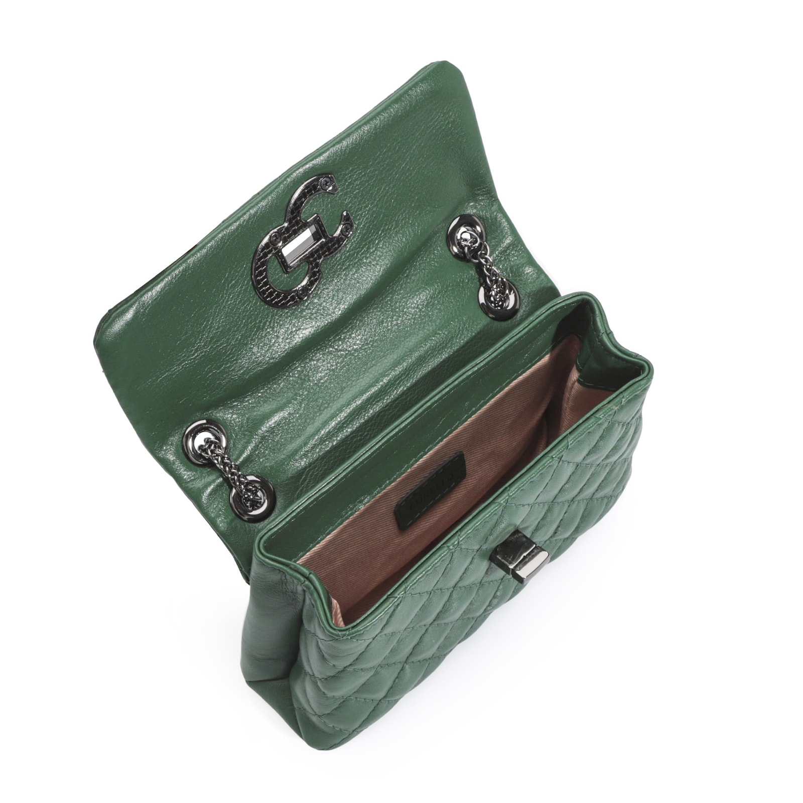 Bolsa Mini Matelassê Couro Verde