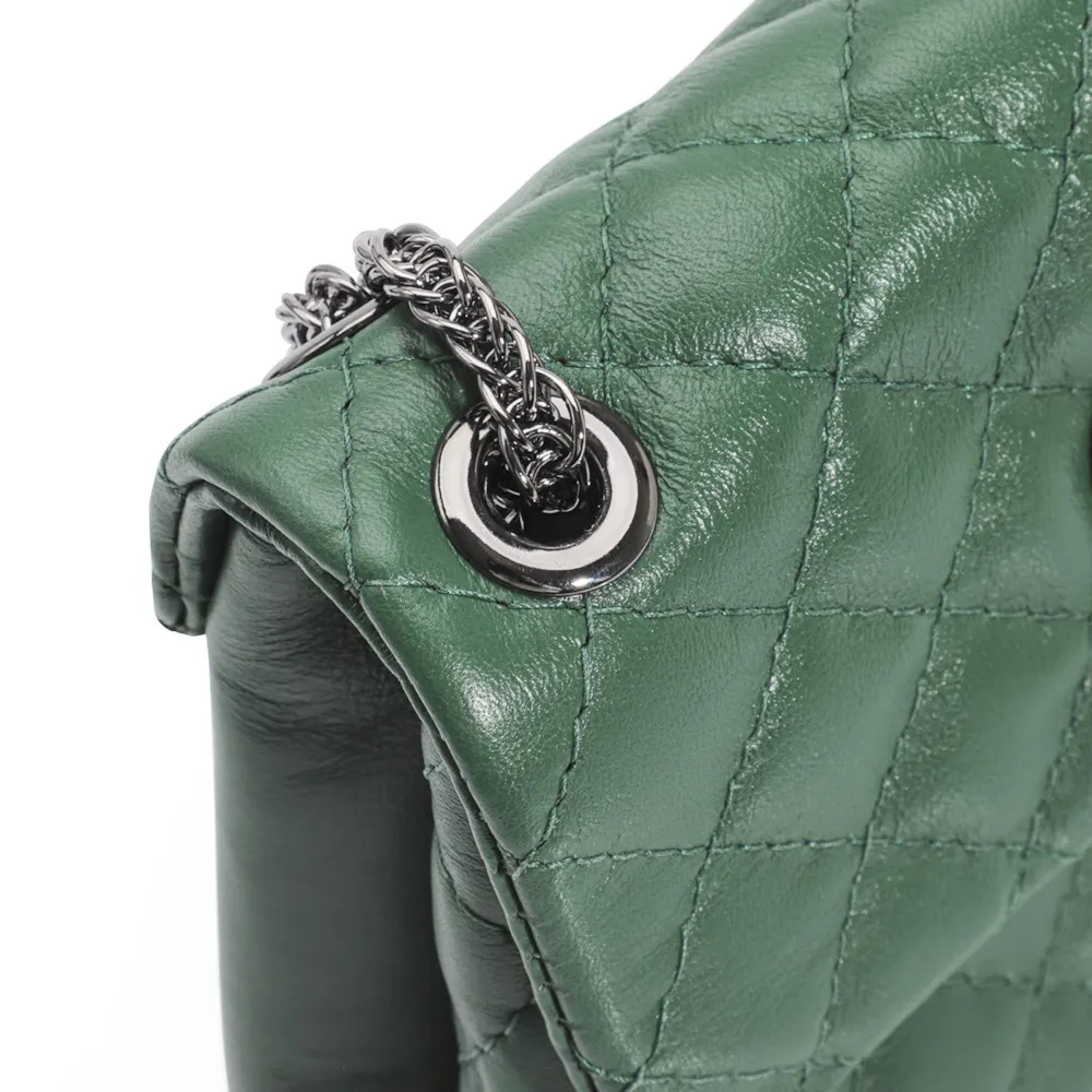 Bolsa Mini Matelassê Couro Verde - imagem 5
