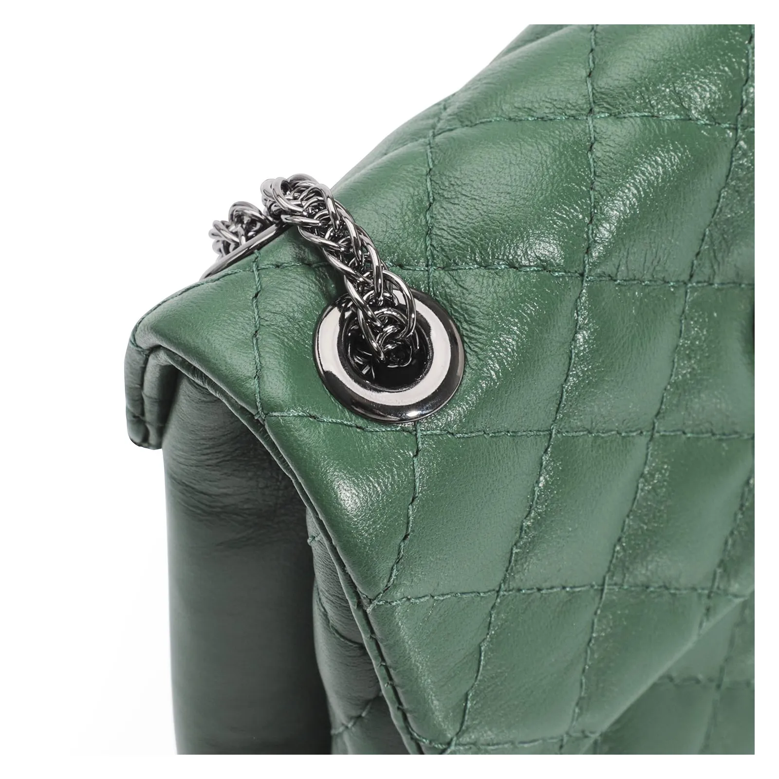 Bolsa Mini Matelassê Couro Verde