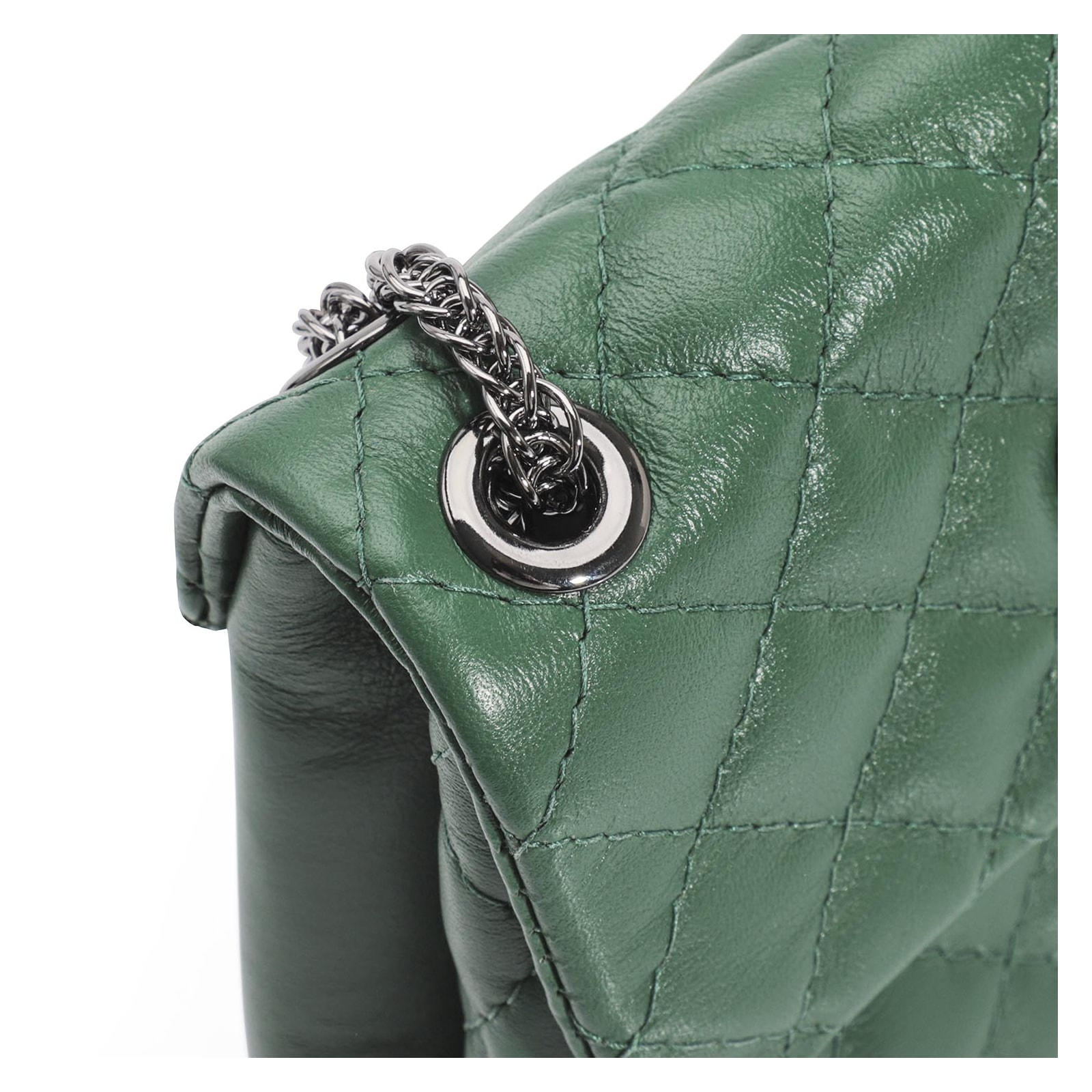 Bolsa Mini Matelassê Couro Verde
