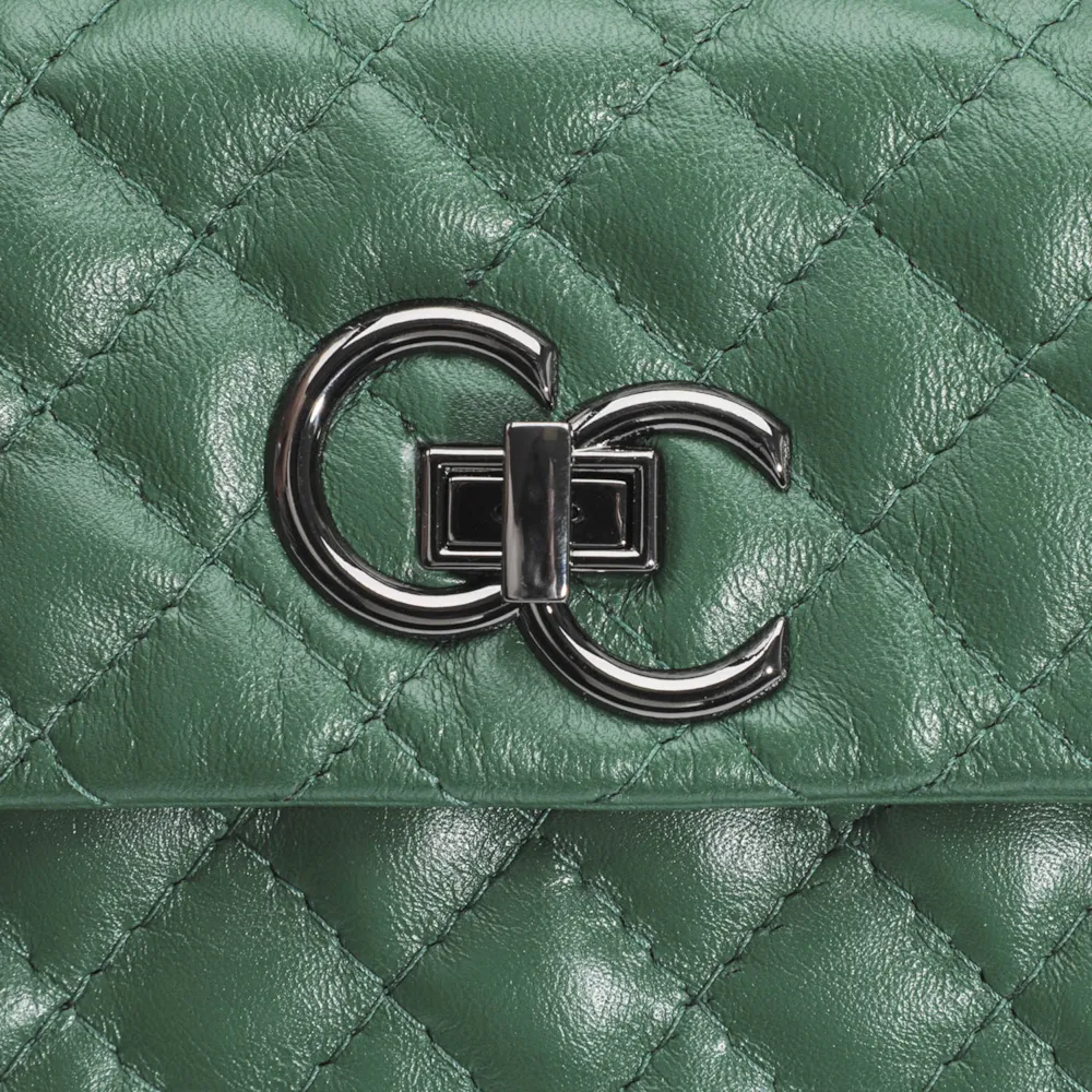 Bolsa Mini Matelassê Couro Verde - imagem 6
