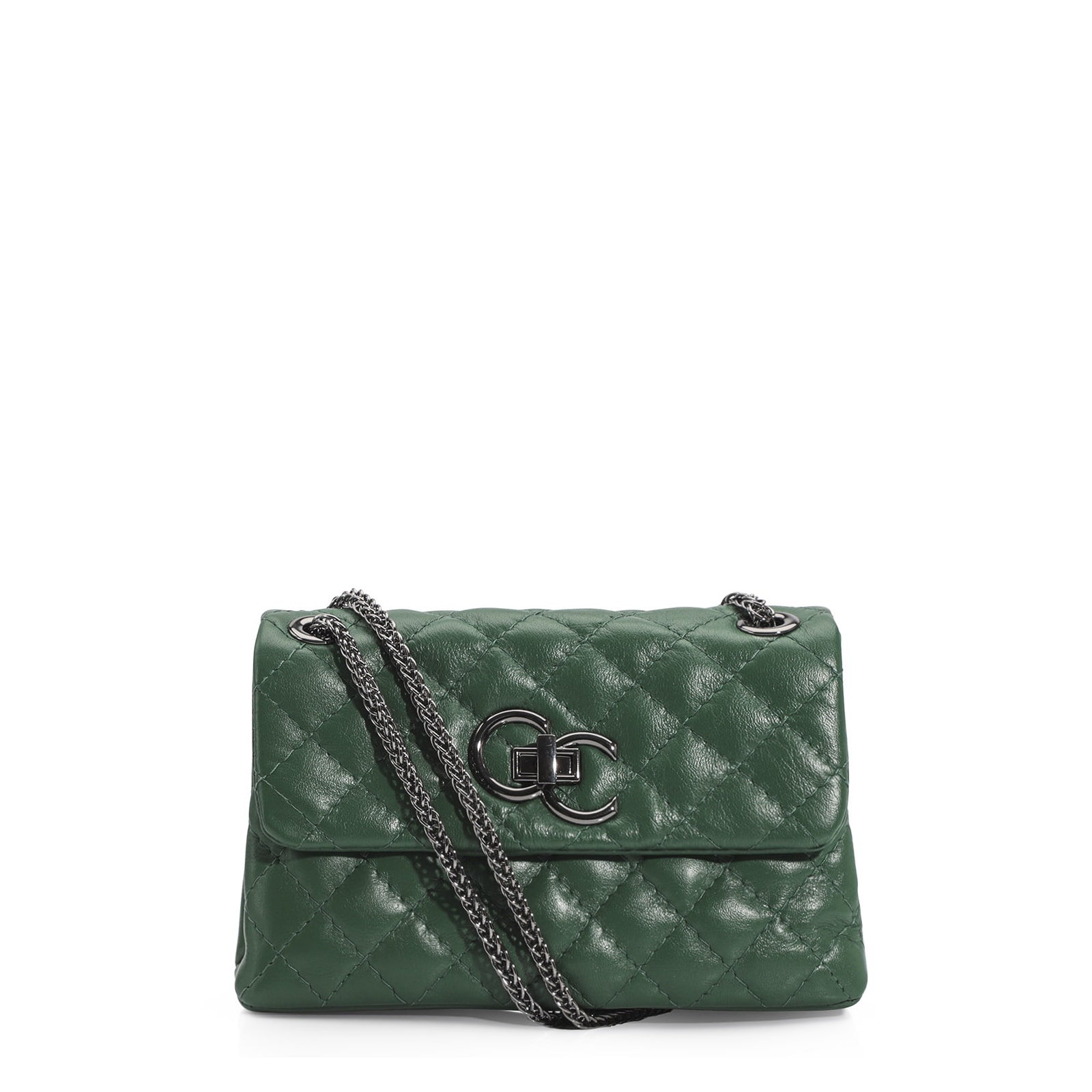 Bolsa Mini Matelassê Couro Verde