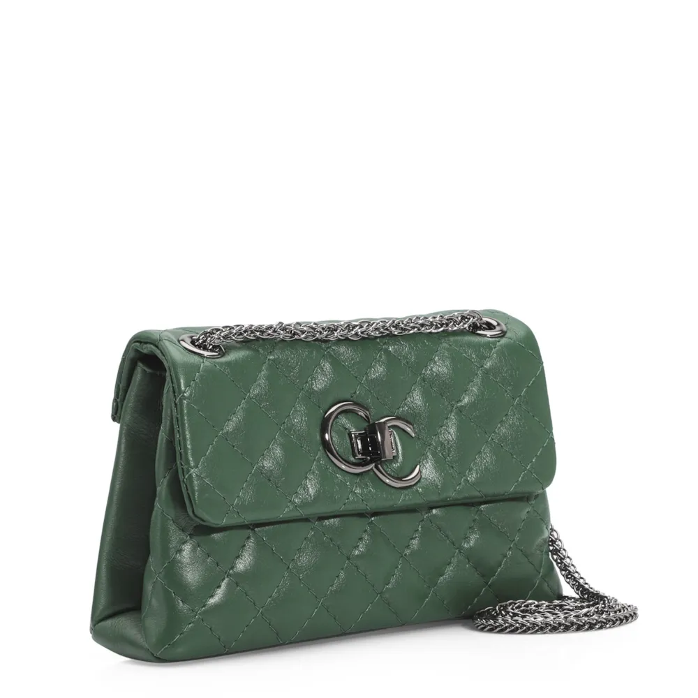 Bolsa Mini Matelassê Couro Verde - imagem 2