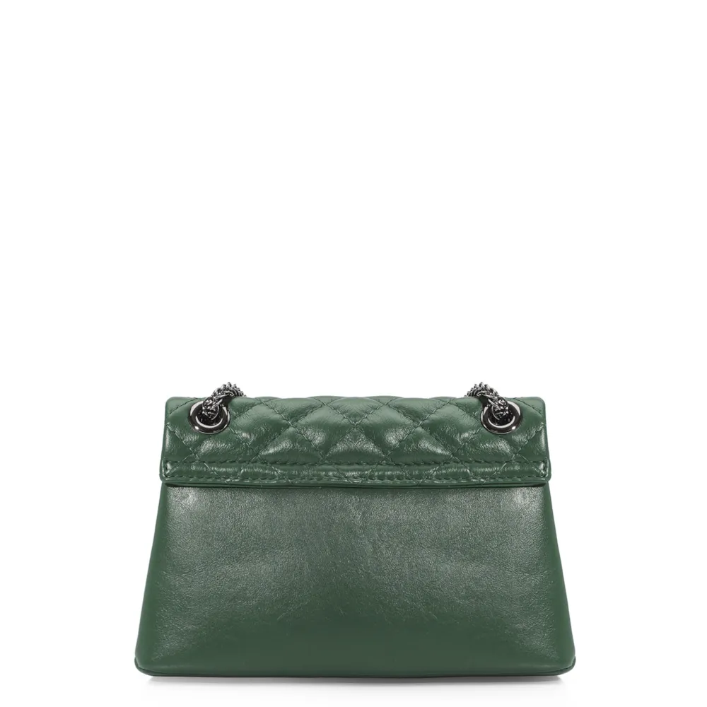 Bolsa Mini Matelassê Couro Verde - imagem 3