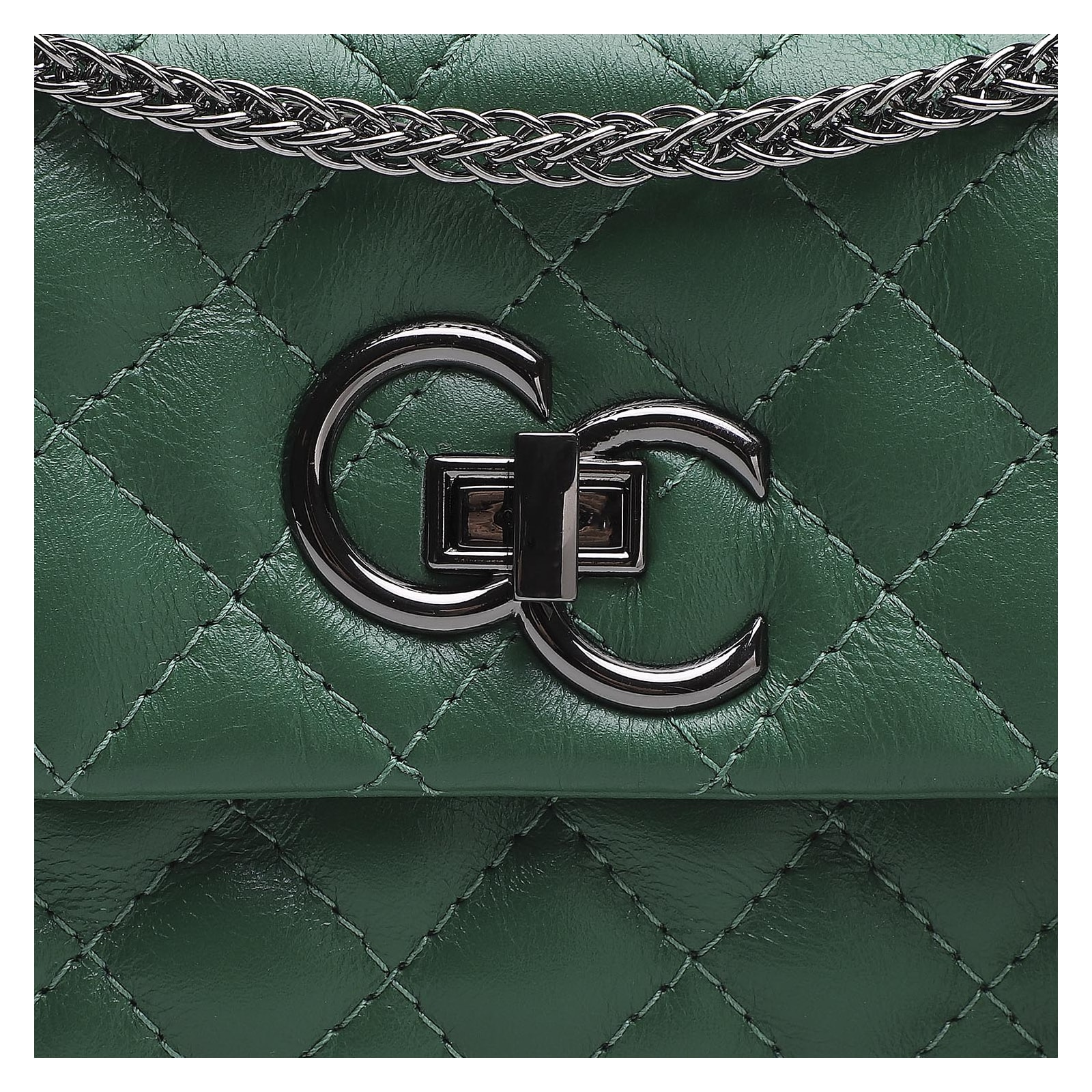 Bolsa Mini Matelassê Couro Verde Floresta