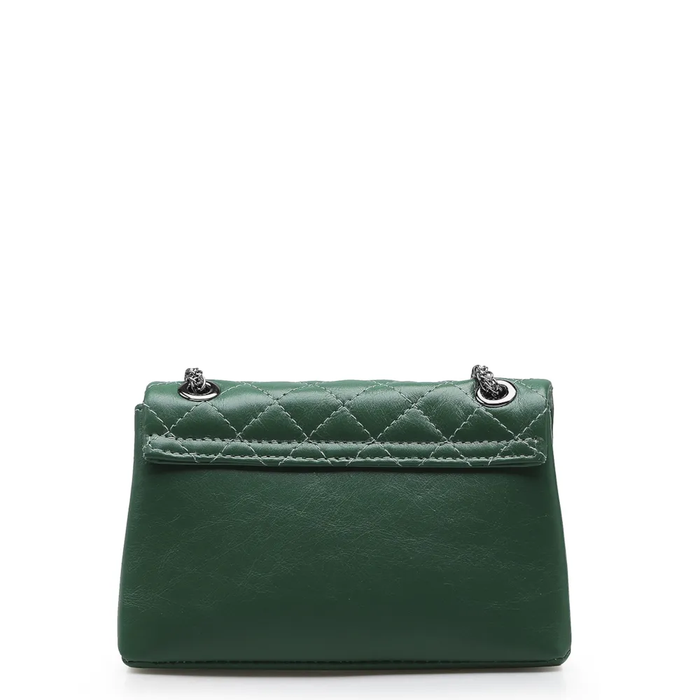 Bolsa Mini Matelassê Couro Verde Floresta - imagem 3