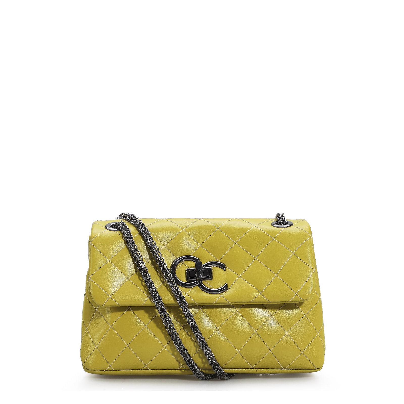 Bolsa Mini Matelassê Couro Verde Lima