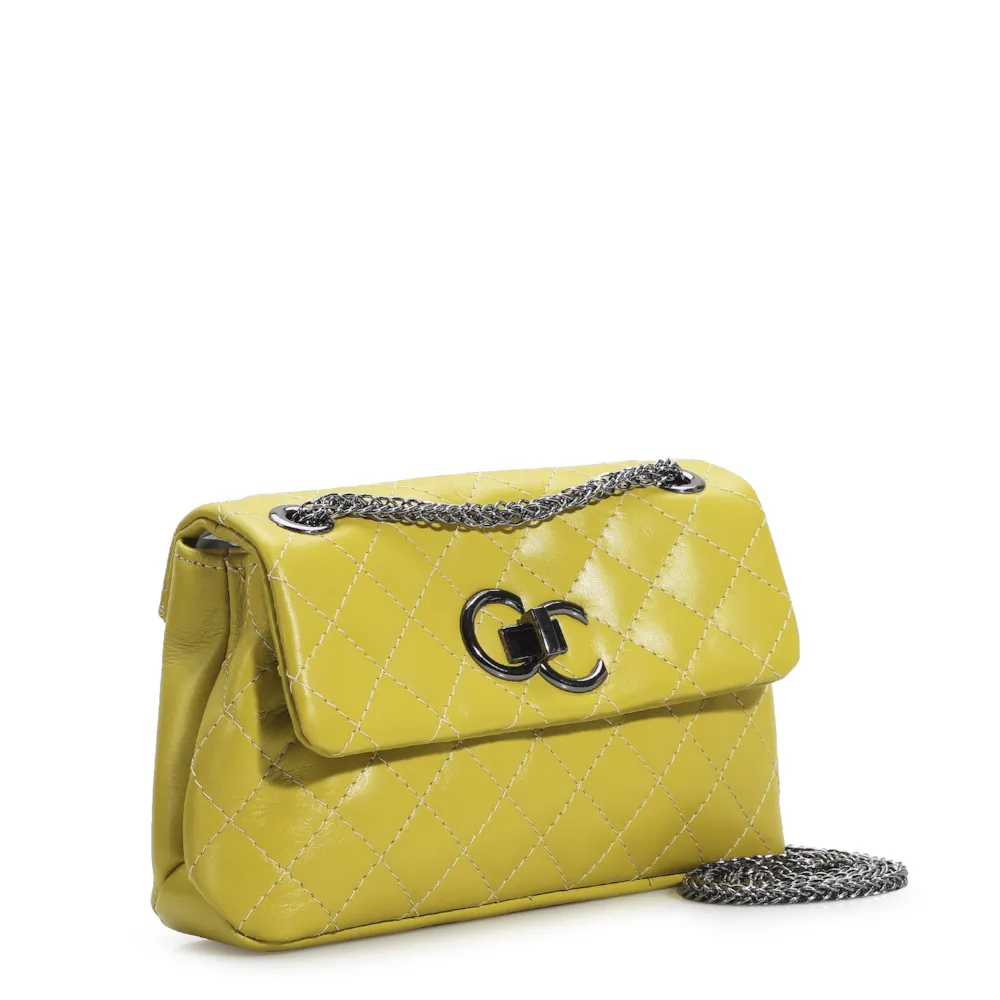 Bolsa Mini Matelassê Couro Verde Lima - imagem 2