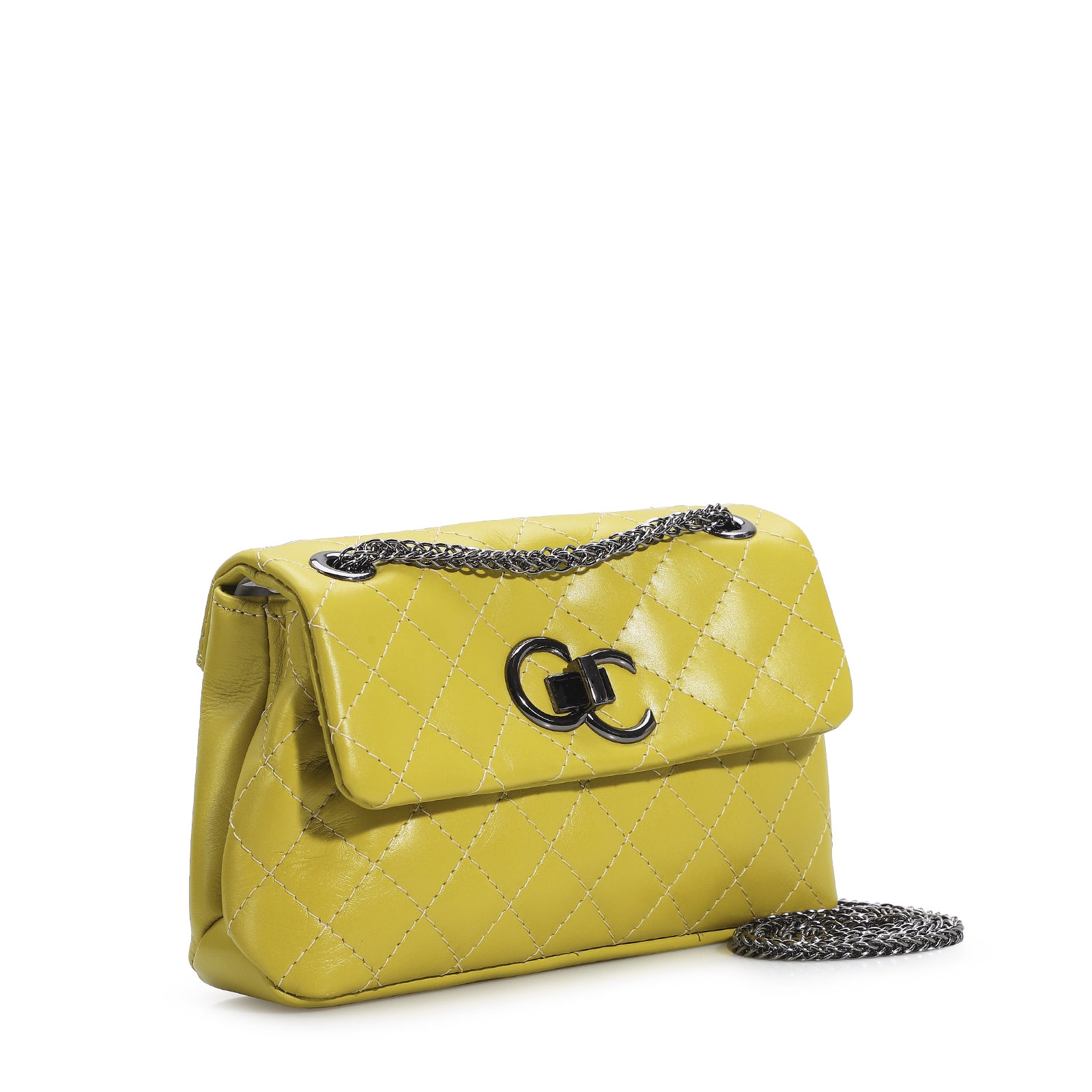 Bolsa Mini Matelassê Couro Verde Lima