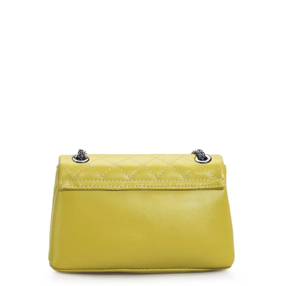 Bolsa Mini Matelassê Couro Verde Lima - imagem 3