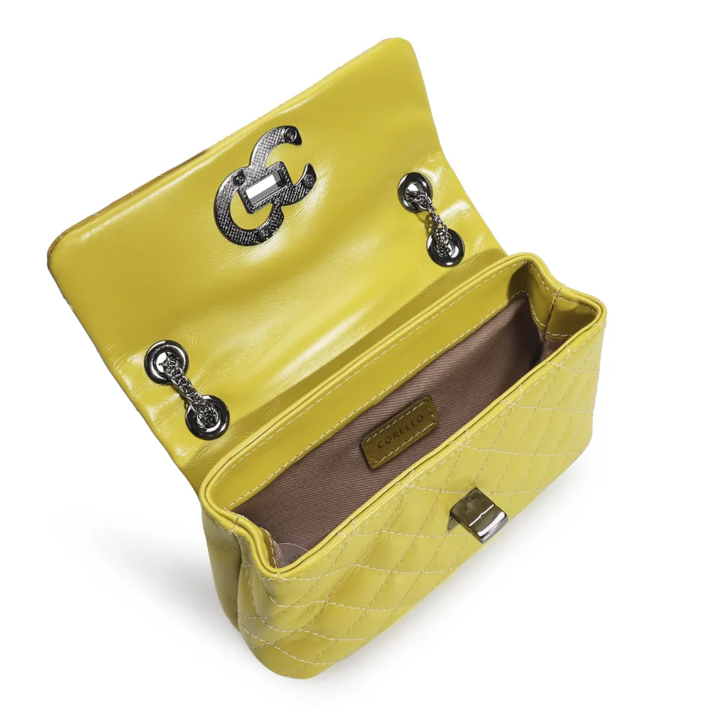 Bolsa Mini Matelassê Couro Verde Lima - imagem 4