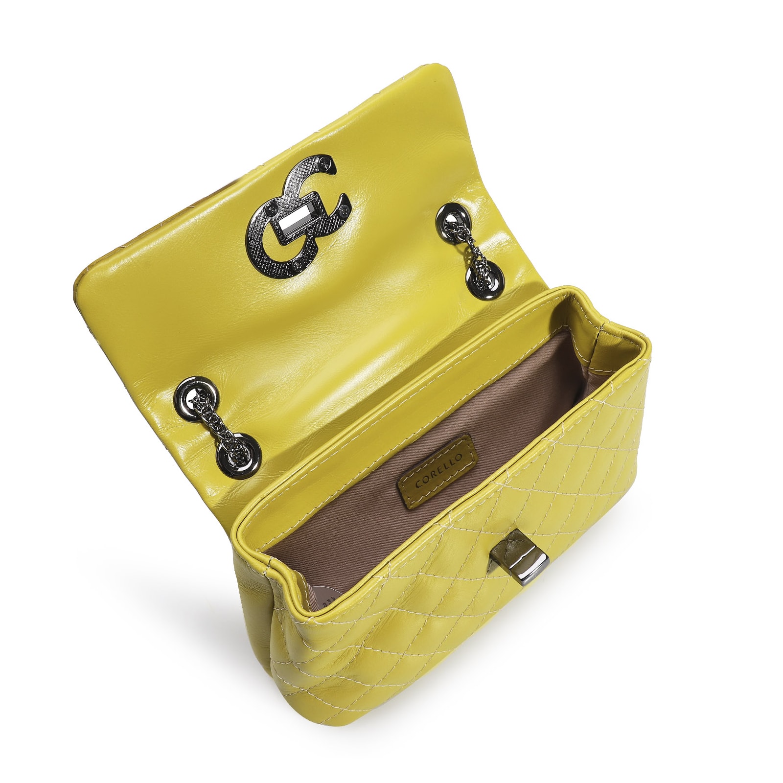 Bolsa Mini Matelassê Couro Verde Lima