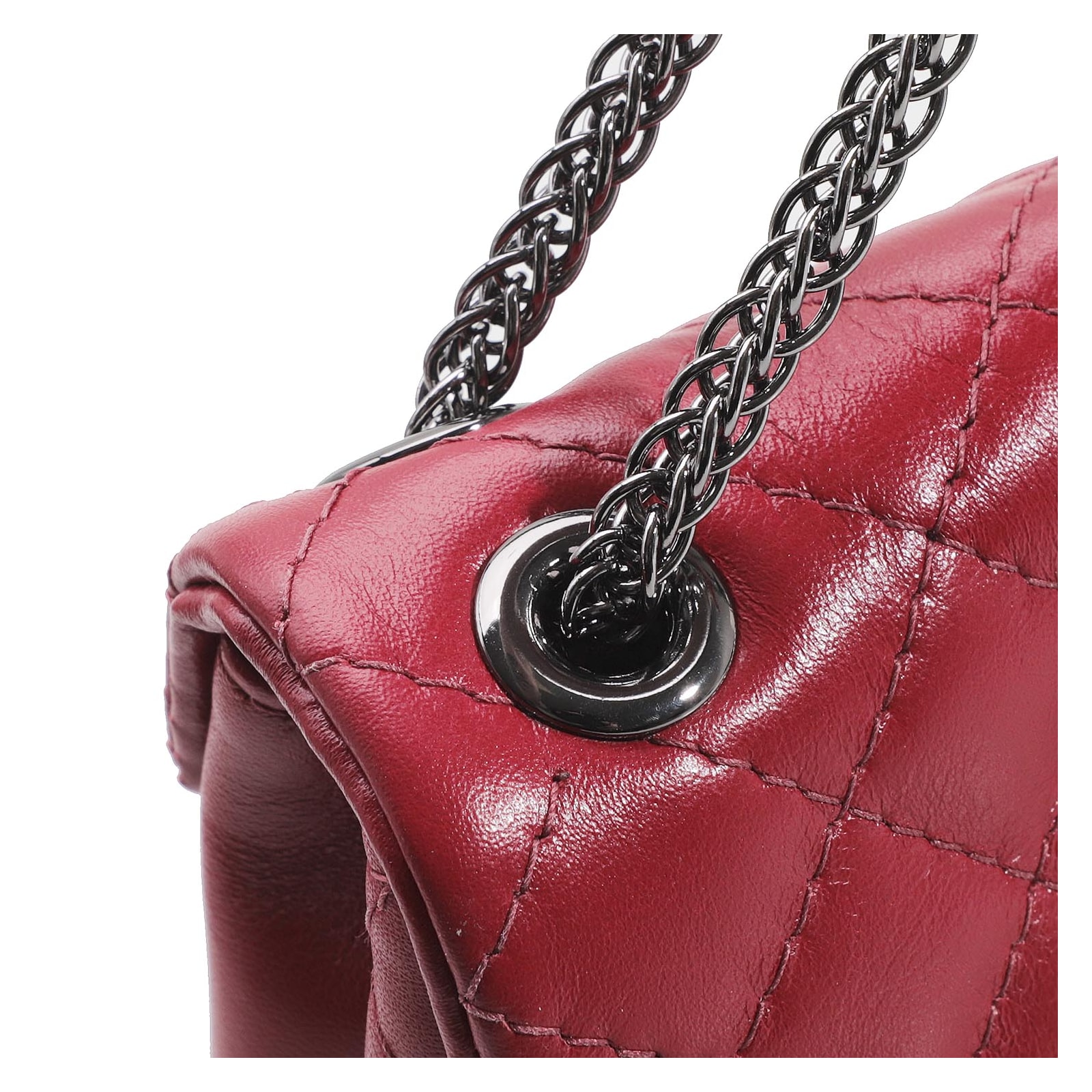 Bolsa Mini Matelassê Couro Vermelho