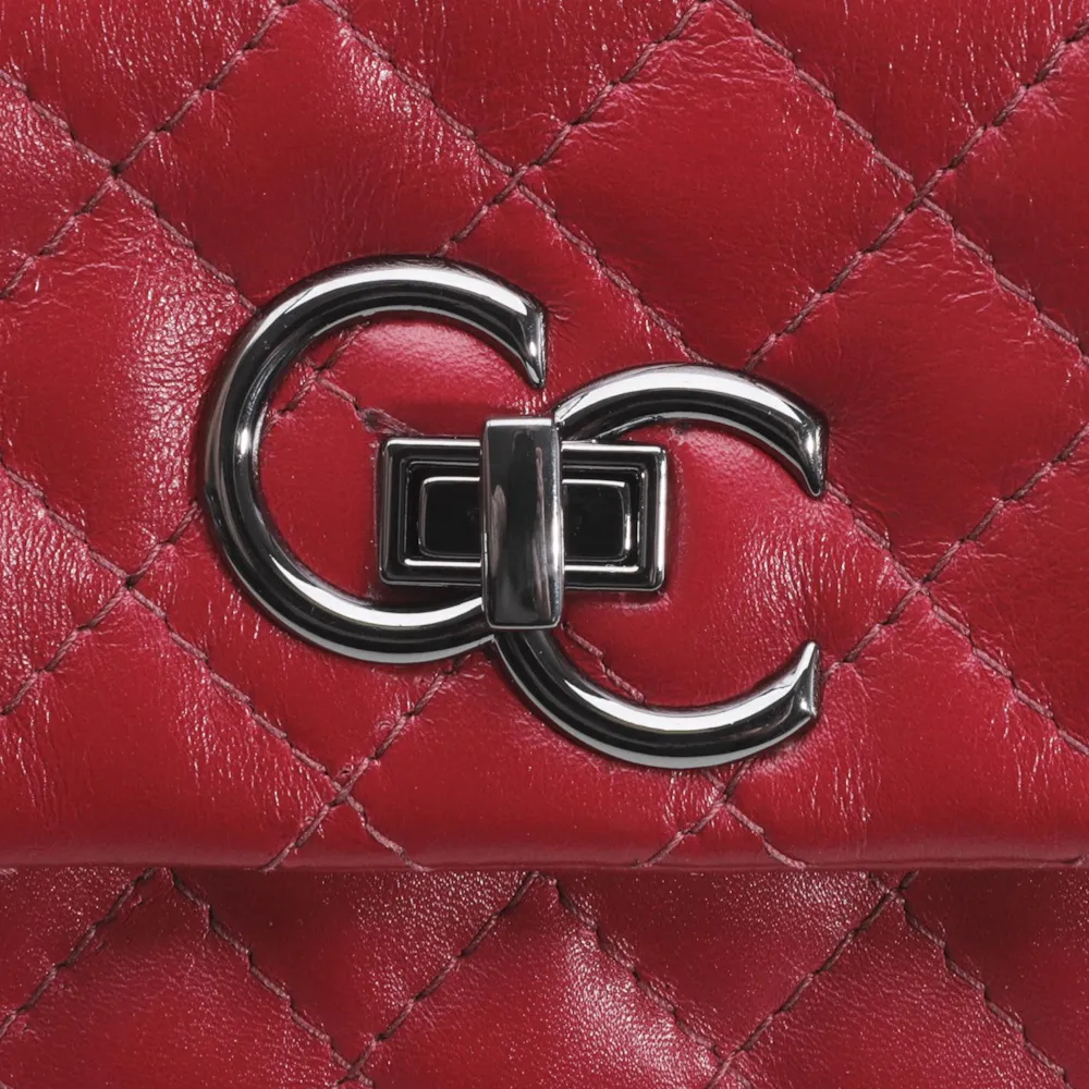 Bolsa Mini Matelassê Couro Vermelho - imagem 6
