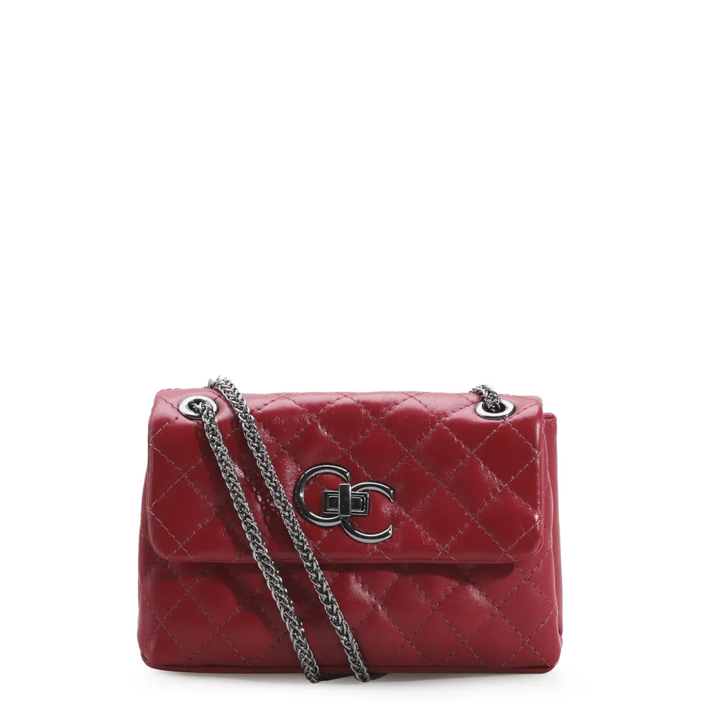 Bolsa Mini Matelassê Couro Vermelho