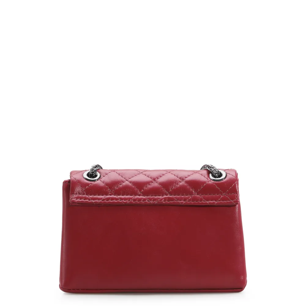 Bolsa Mini Matelassê Couro Vermelho - imagem 3