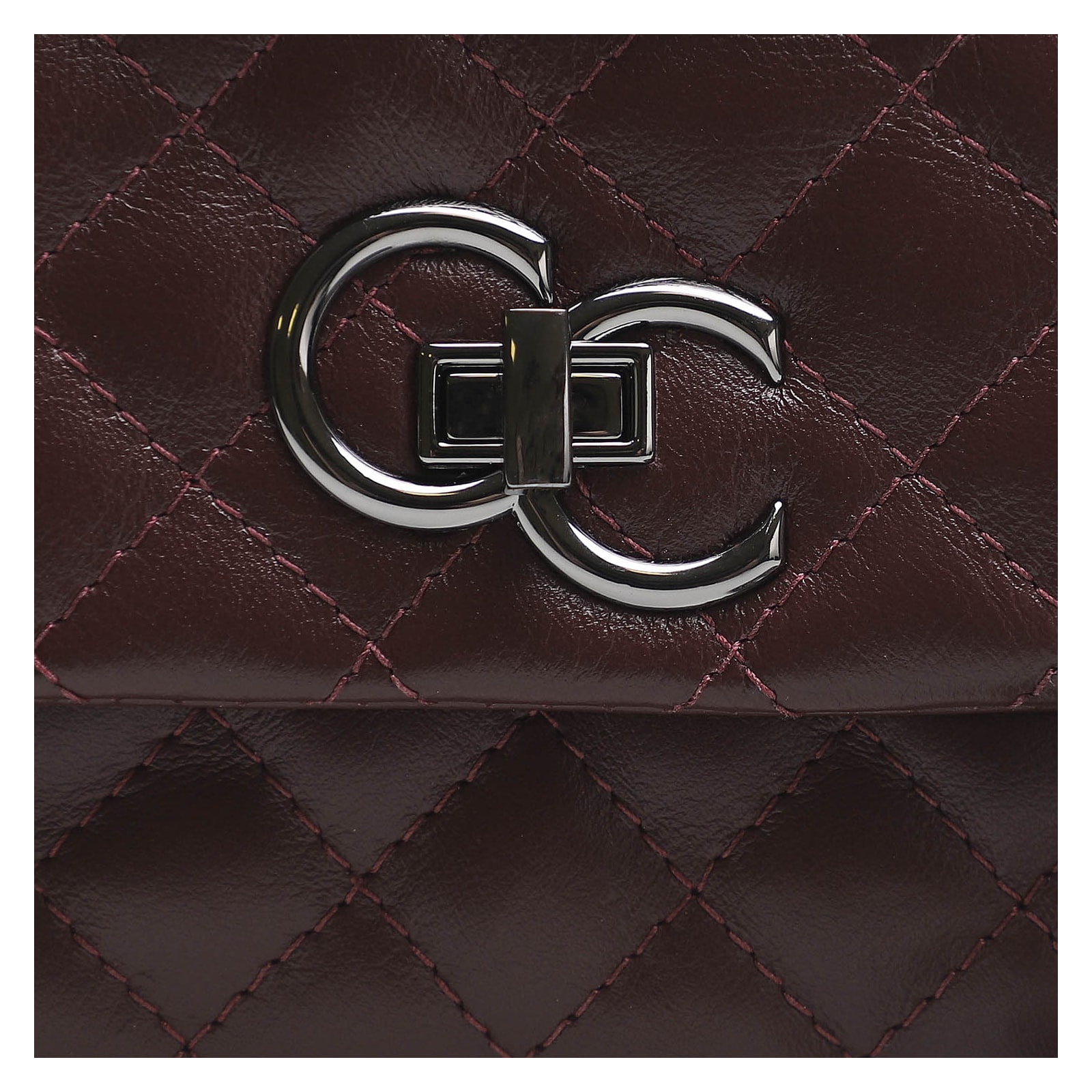 Bolsa Mini Matelassê Couro Vinho