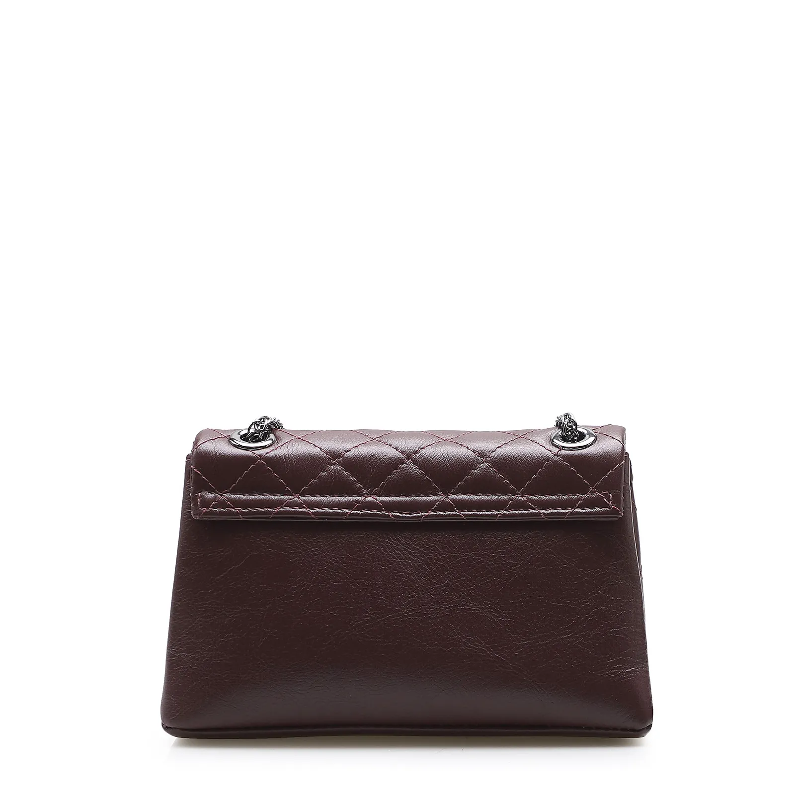 Bolsa Mini Matelassê Couro Vinho
