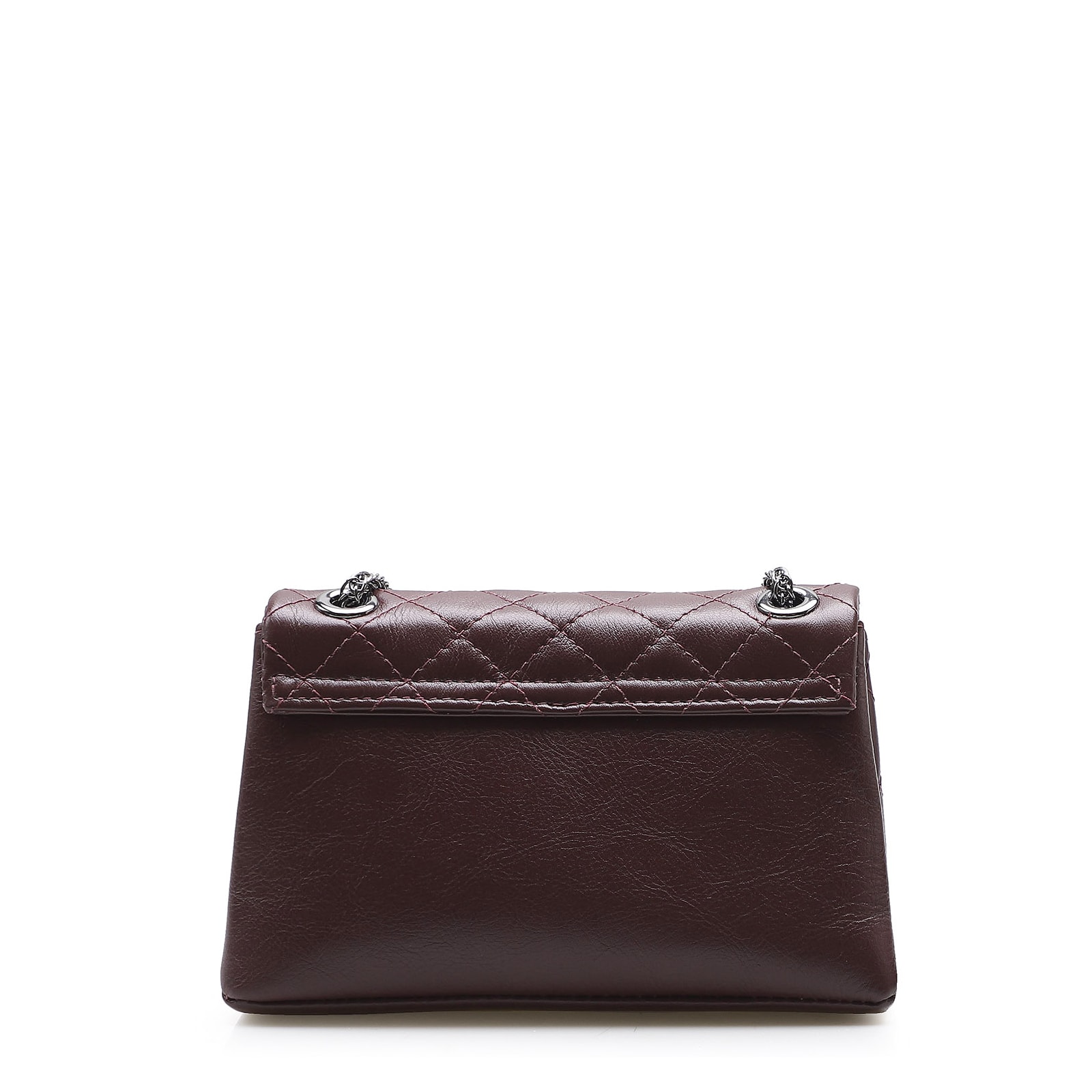Bolsa Mini Matelassê Couro Vinho