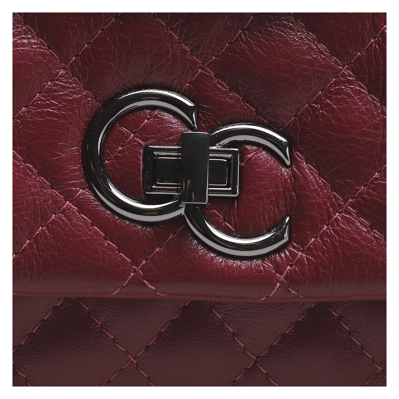 Bolsa Mini Matelassê Couro Vinho