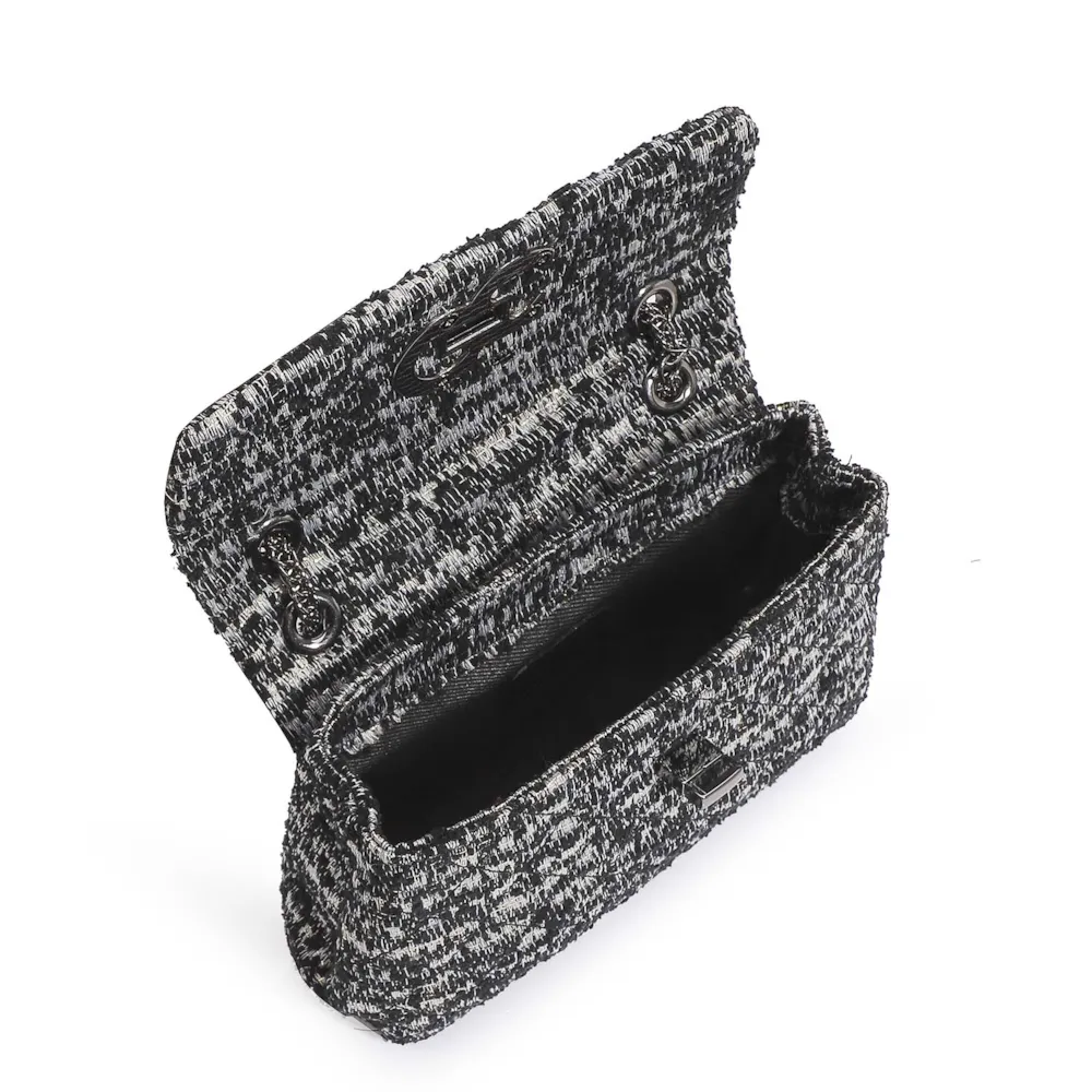 Bolsa Mini Matelassê Tecido Tweed - imagem 4