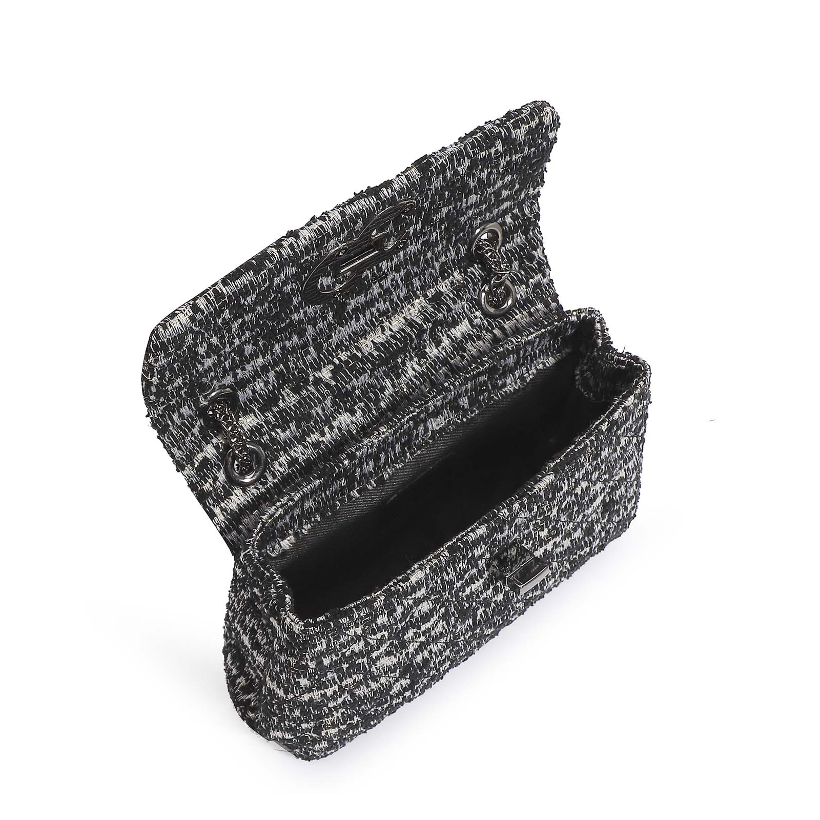 Bolsa Mini Matelassê Tecido Tweed