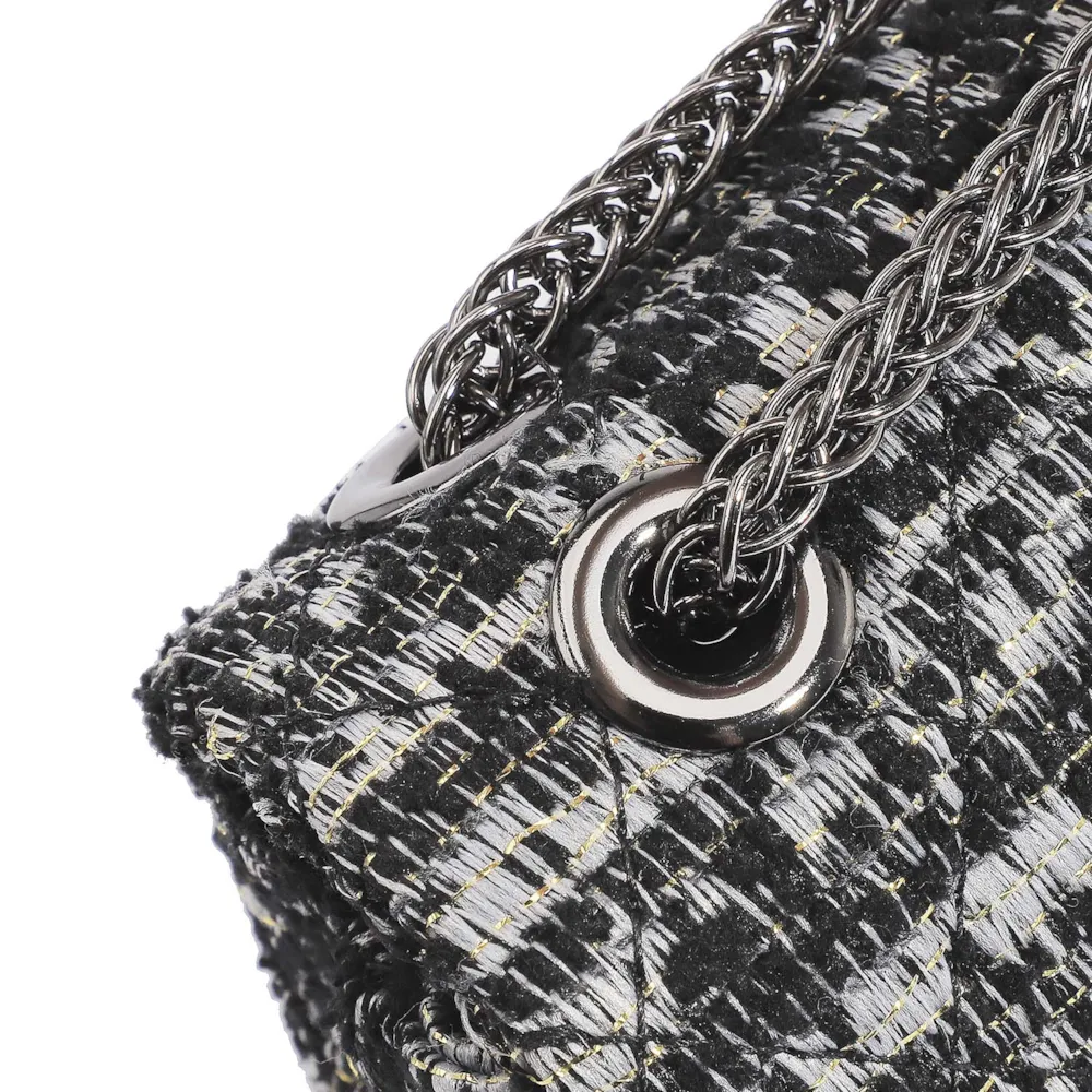 Bolsa Mini Matelassê Tecido Tweed - imagem 5
