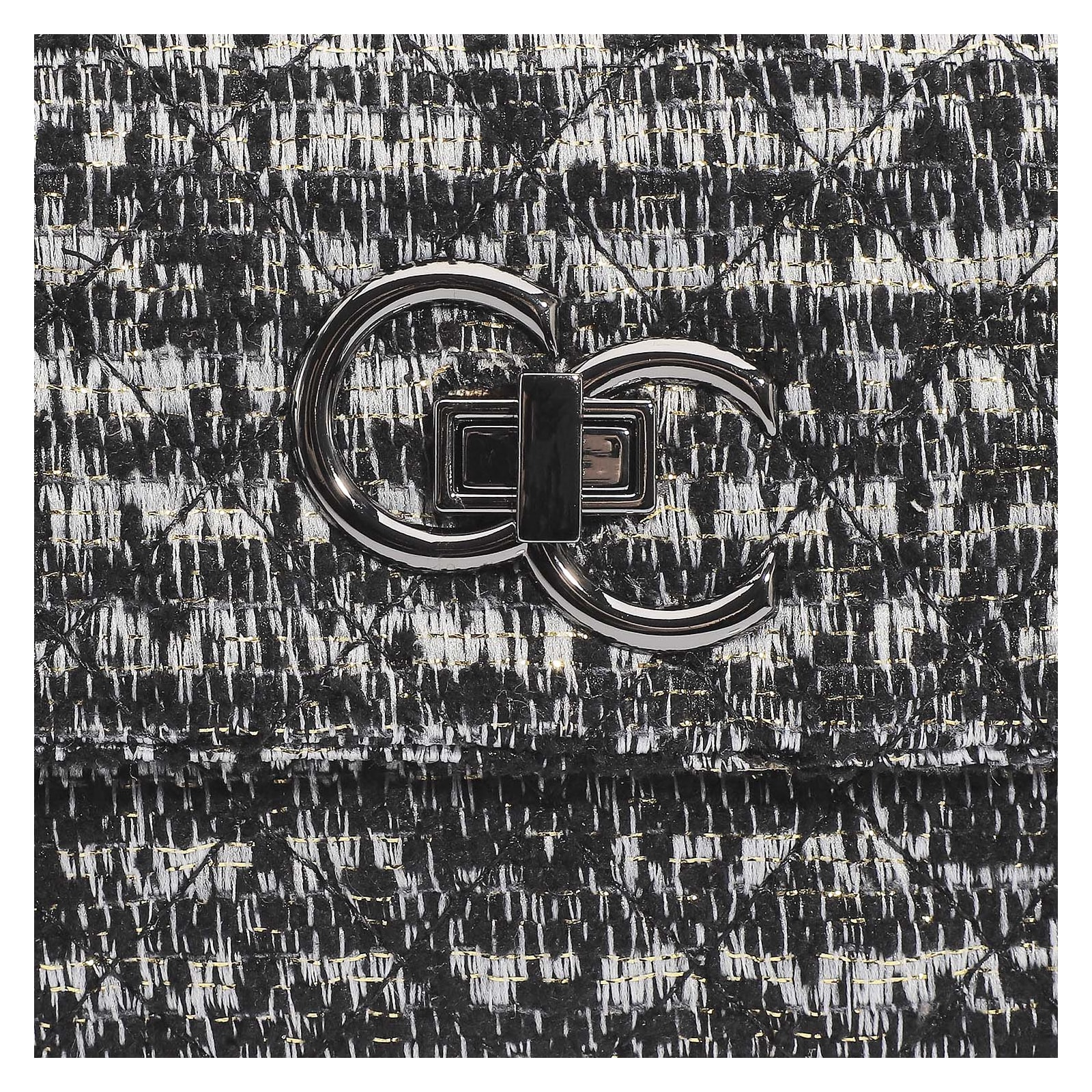 Bolsa Mini Matelassê Tecido Tweed