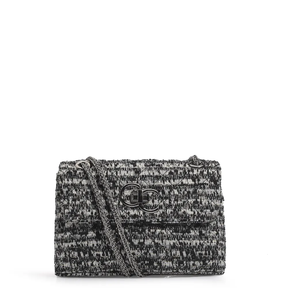 Bolsa Mini Matelassê Tecido Tweed