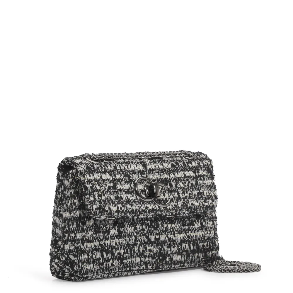Bolsa Mini Matelassê Tecido Tweed - imagem 2