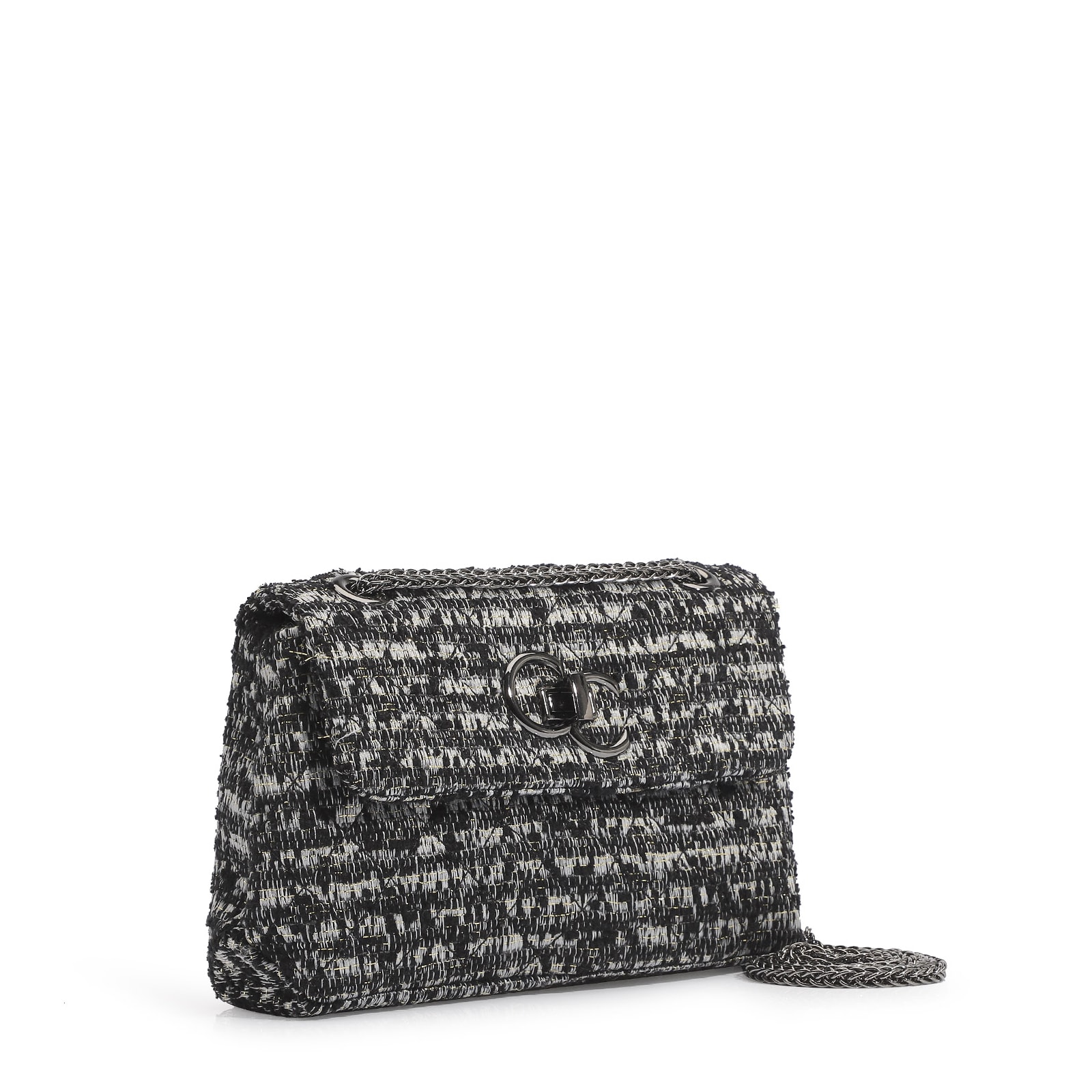Bolsa Mini Matelassê Tecido Tweed