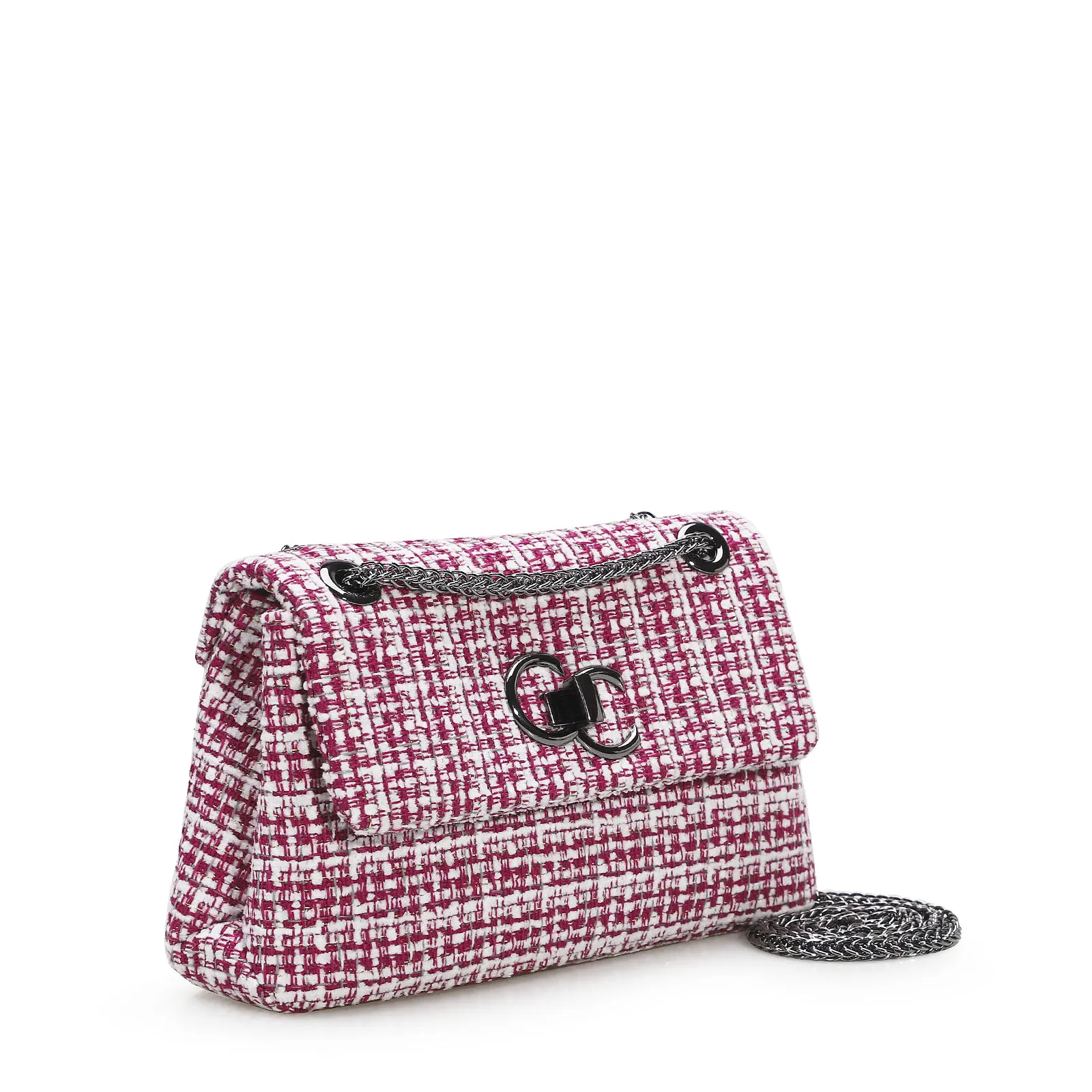 Bolsa Mini Matelassê Tweed Pink