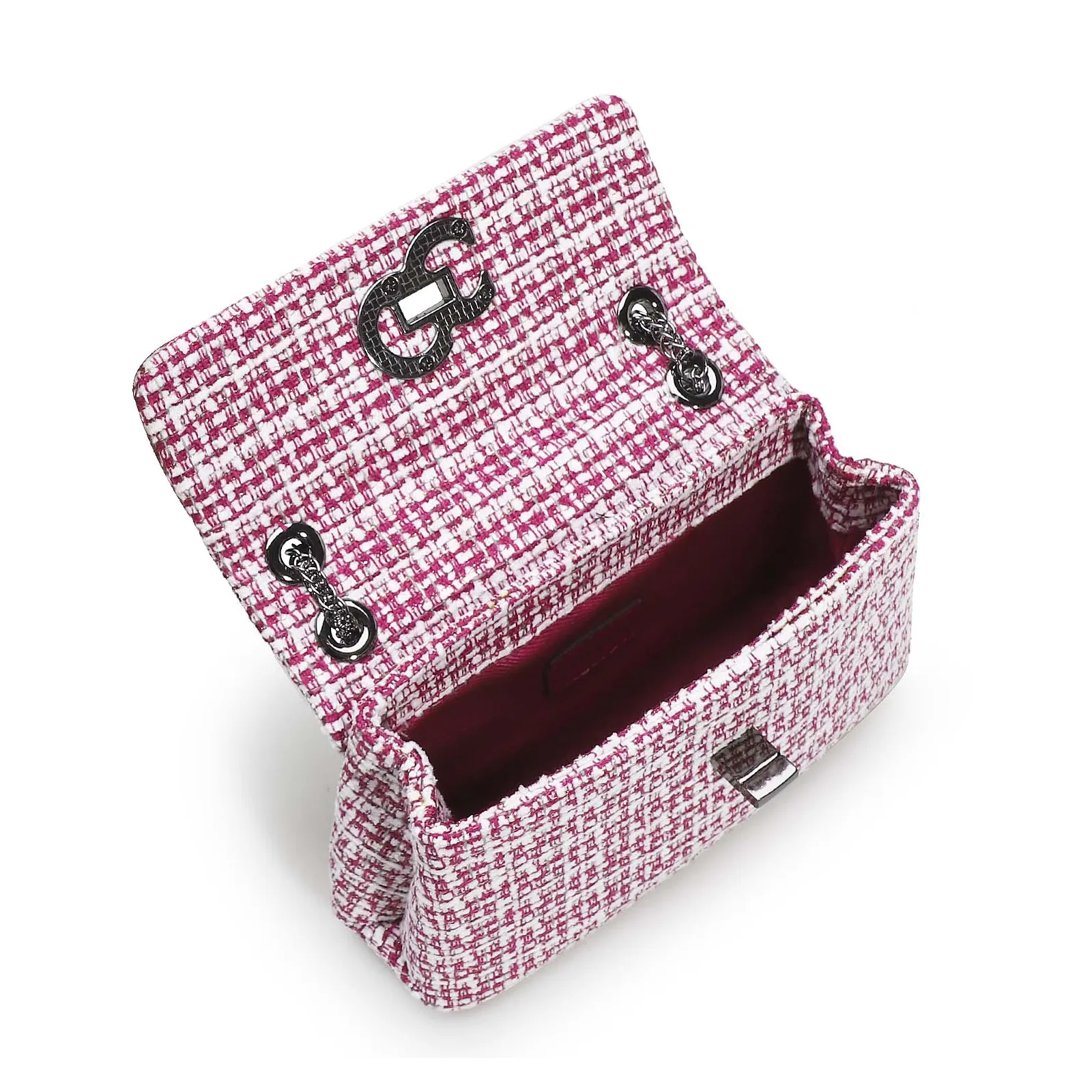 Bolsa Mini Matelassê Tweed Pink