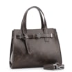 Bolsa Mini Tote Ilhós Couro Estonado Marrom - imagem 2