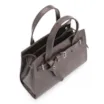 Bolsa Mini Tote Ilhós Couro Estonado Marrom - imagem 4