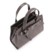 Bolsa Mini Tote Ilhós Couro Estonado Marrom - imagem 4