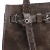 Bolsa Mini Tote Ilhós Couro Estonado Marrom - imagem 5