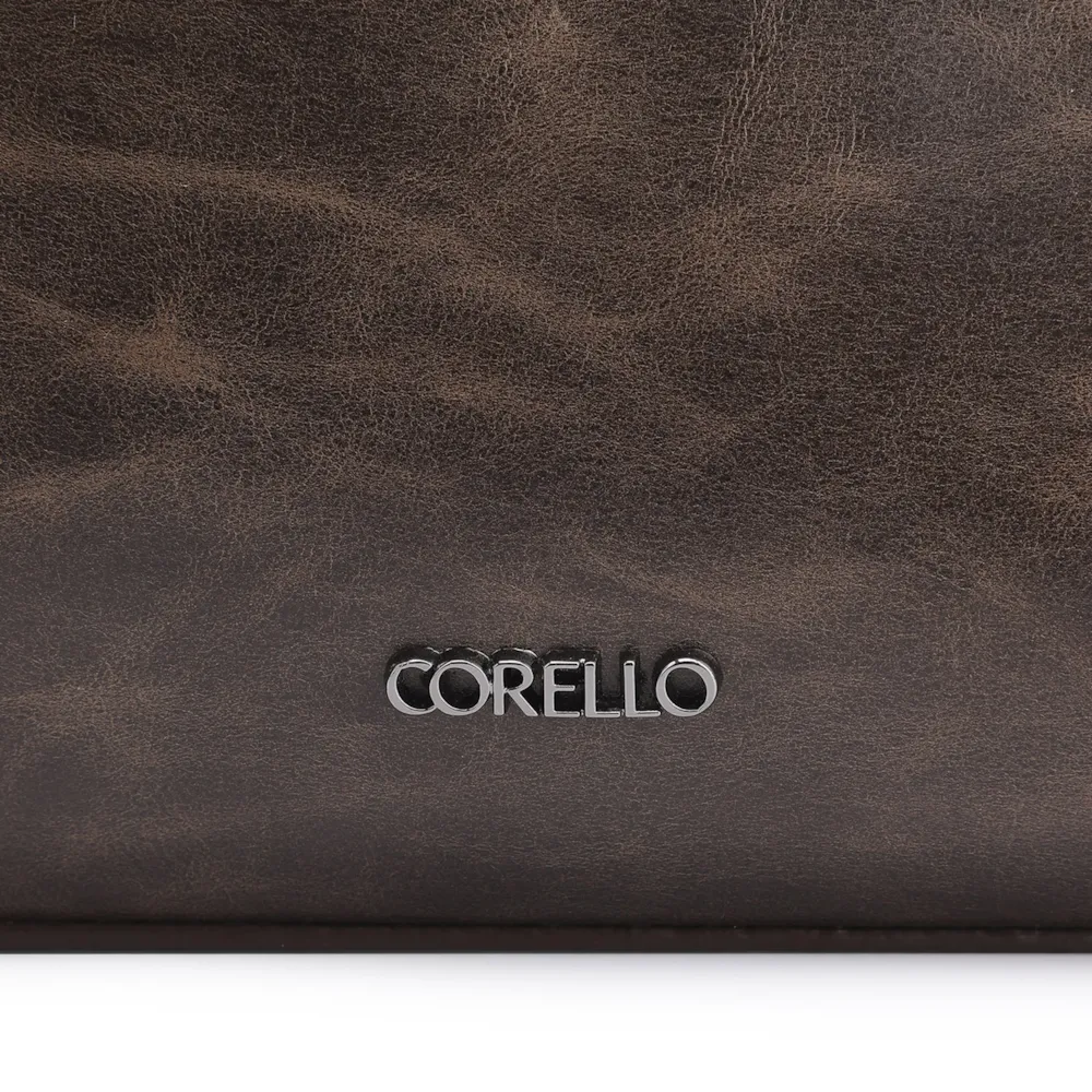 Bolsa Mini Tote Ilhós Couro Estonado Marrom - imagem 6
