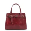 Bolsa Mini Tote Ilhós Couro Estonado Vermelho - imagem 1