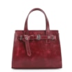 Bolsa Mini Tote Ilhós Couro Estonado Vermelho - imagem 1