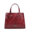 Bolsa Mini Tote Ilhós Couro Estonado Vermelho - imagem 3