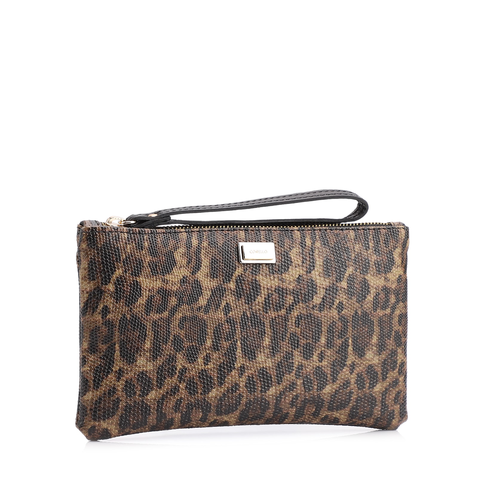 Bolsa Pequena Alt Onça/Couro Preto