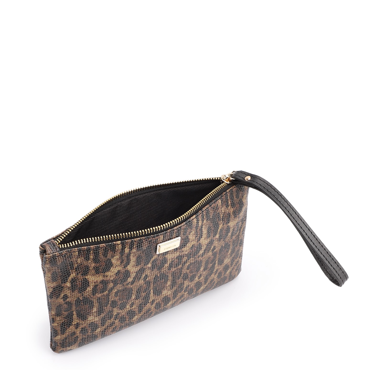 Bolsa Pequena Alt Onça/Couro Preto