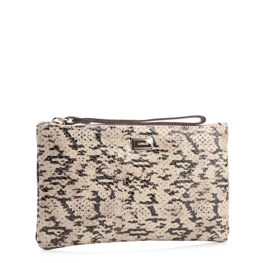 Bolsa Pequena Alt Python Bege/Preto/Couro Fendi - imagem 2