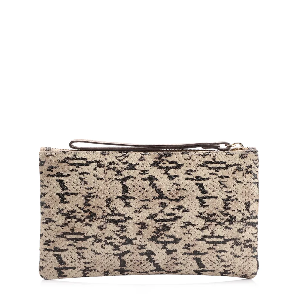 Bolsa Pequena Alt Python Bege/Preto/Couro Fendi - imagem 3